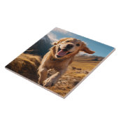 Carreau Joyeux Golden Retriever en cours (Côté)