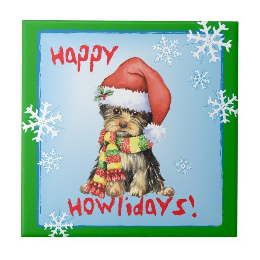 Carreau Joyeux Howlidays Yorkie (Devant)