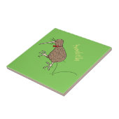 Carreau Joyeux kiwi de saut avec dessin de cravate arc (Côté)