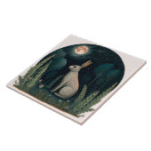 Carreau Joyeux lapin au clair de lune (Côté)