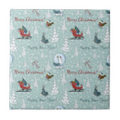 Carreau Joyeux motif de Noël (Devant)