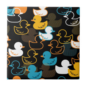 Carreau Joyeux Motif nager une patte de canards