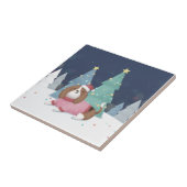Carreau Joyeux Noël : Art d'Illustration Beagle (Côté)