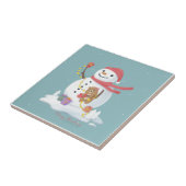 Carreau Joyeux Noël : Art d'illustration de bonhomme de ne (Côté)