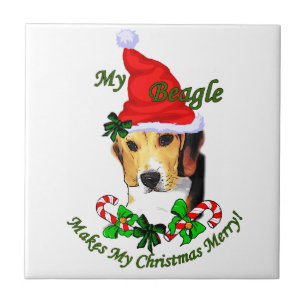 Carreau Joyeux Noël beagle