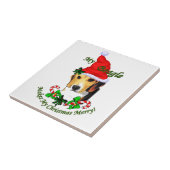 Carreau Joyeux Noël beagle (Côté)