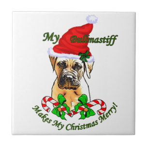 Carreau Joyeux Noël Bullmastiff