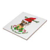 Carreau Joyeux Noël Bullmastiff (Côté)
