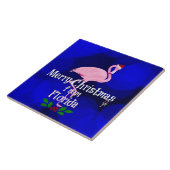 Carreau Joyeux Noël de Floride, Père Noël Flamant rose, (Côté)