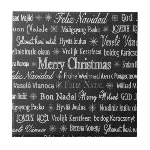 Carreau Joyeux Noël en différentes langues
