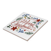 Carreau Joyeux Noël floral   (Côté)