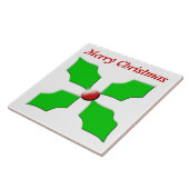 Carreau Joyeux Noël Holly Tile personnalisable (Côté)