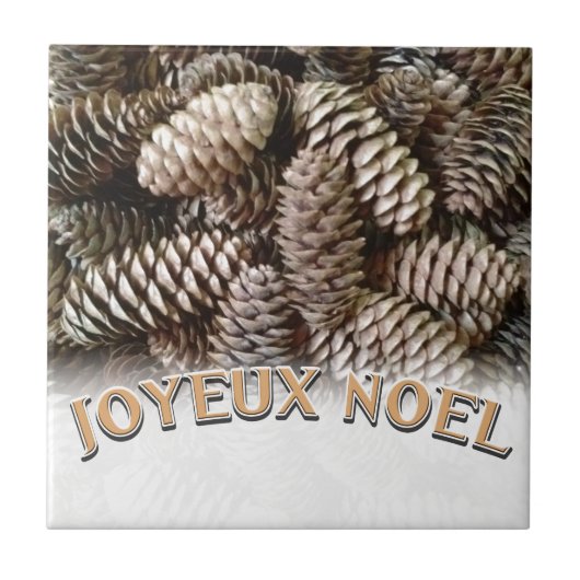 Carreau Joyeux Noel Noël Pine Cône de Noël (Devant)