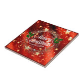 Carreau Joyeux Noël, paillettes et éclat, (Côté)