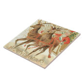 Carreau Joyeux Noël (Père Noël et son renne) (Côté)