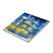 Carreau Joyeux Noël Pretty Blue Maison de Noël (Côté)