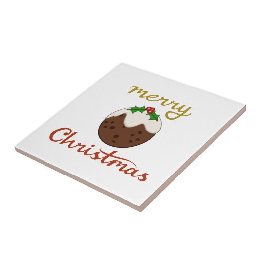 Carreau Joyeux Noël+Pudding Design (Côté)