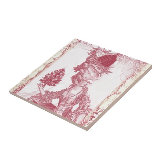 Carreau Joyeux Noel (rouge) (Côté)