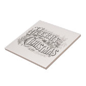 Carreau Joyeux Noël, Vintage Currier & Ives (reprod) (Côté)