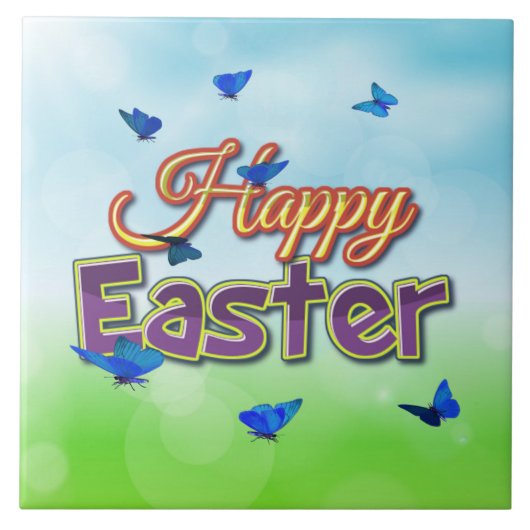 Carreau Joyeux papillons de Pâques (Devant)