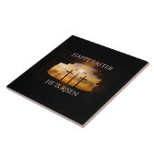 Carreau Joyeux Pâques Il est ressuscité Trois Croix Fête (Côté)