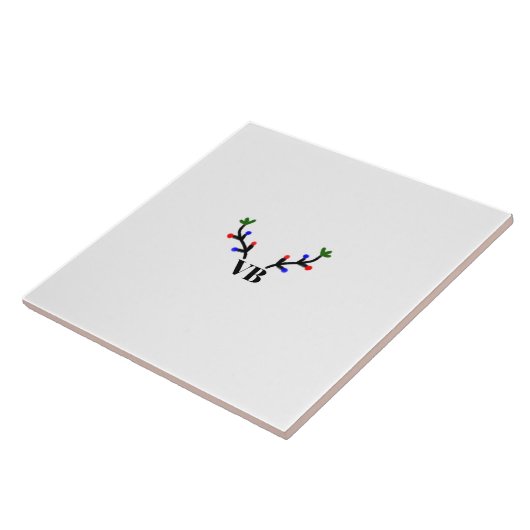 Carreau Joyeux rennes Noël ajouter nom nom nom titre (Côté)