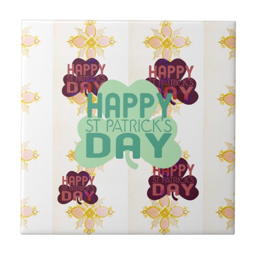 Carreau Joyeux Saint Patrick's Day Lovely Art Print (Devant)
