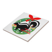 Carreau joyeux skunk de noël (Côté)