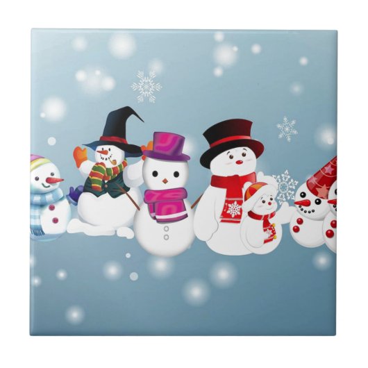 Carreau Joyeux Snowmen (Devant)