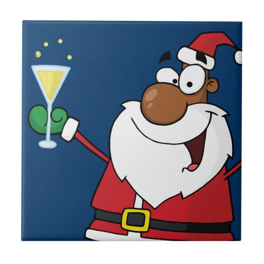 Carreau Joyeux toast de Black Père Noël (Devant)