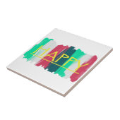 Carreau Joyeux Turquoise Rose Stripes Funky (Côté)