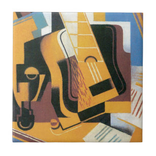 Carreau Juan Gris - Photographie de la guitare Art abstrai
