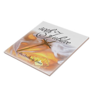 Carreau Jubilé d'or Vie religieuse, Cross Candle