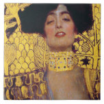 Carreau Judith (Dame en Or), Gustav Klimt<br><div class="desc">Gustav Klimt (14 juillet 1862 - 6 février 1918) était un peintre symboliste autrichien et l'un des membres les plus en vue du mouvement de la sécession de Vienne. Klimt est réputé pour ses peintures, peintures murales, croquis et autres objets d'art. Outre ses oeuvres figuratives, qui comprennent des allégories et...</div>