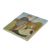 Carreau Juin Mois de Wedgwood Année Repro couleur main (Côté)