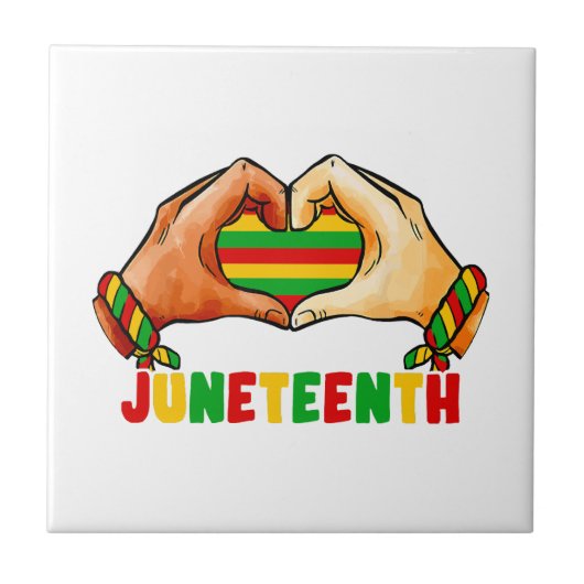 Carreau Juneteenth cœur (Devant)