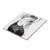 Carreau Jupe Peacock Beardsley Art Nouveau (Côté)