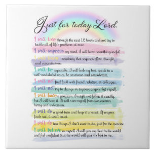 Carreau Juste pour aujourd'hui, Seigneur