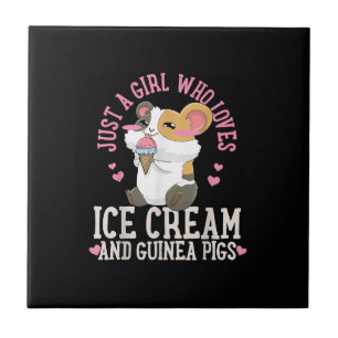 Carreau Juste Une Fille Qui Aime La Crème De Glace Et Les