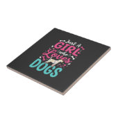 Carreau Juste Une Fille Qui Aime Les Chiens (Côté)
