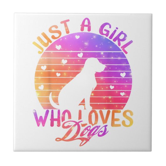 Carreau Juste Une Fille Qui Aime Les Chiens (Devant)