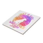 Carreau Juste Une Fille Qui Aime Les Chiens (Côté)