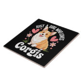Carreau Juste une fille qui aime les Corgis (Côté)