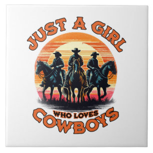 Carreau Juste une fille qui aime les cowboys