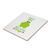 Carreau Juste une fille qui aime les grenouilles (Côté)