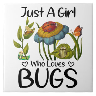 Carreau Juste une fille qui aime les insectes