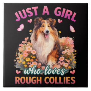 Carreau Juste une fille qui aime les Rough Collies