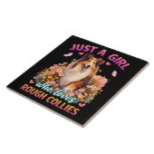 Carreau Juste une fille qui aime les Rough Collies (Côté)