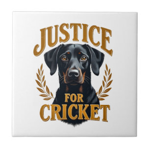 Carreau Justice pour Cricket Typographie Mémorial de Chien