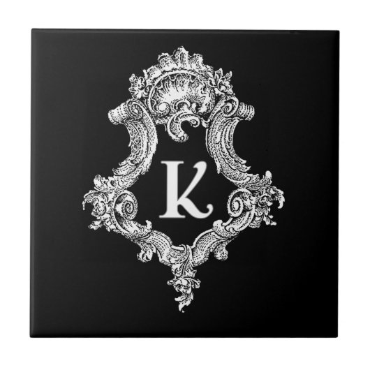 Carreau K Monogramme initial (Devant)